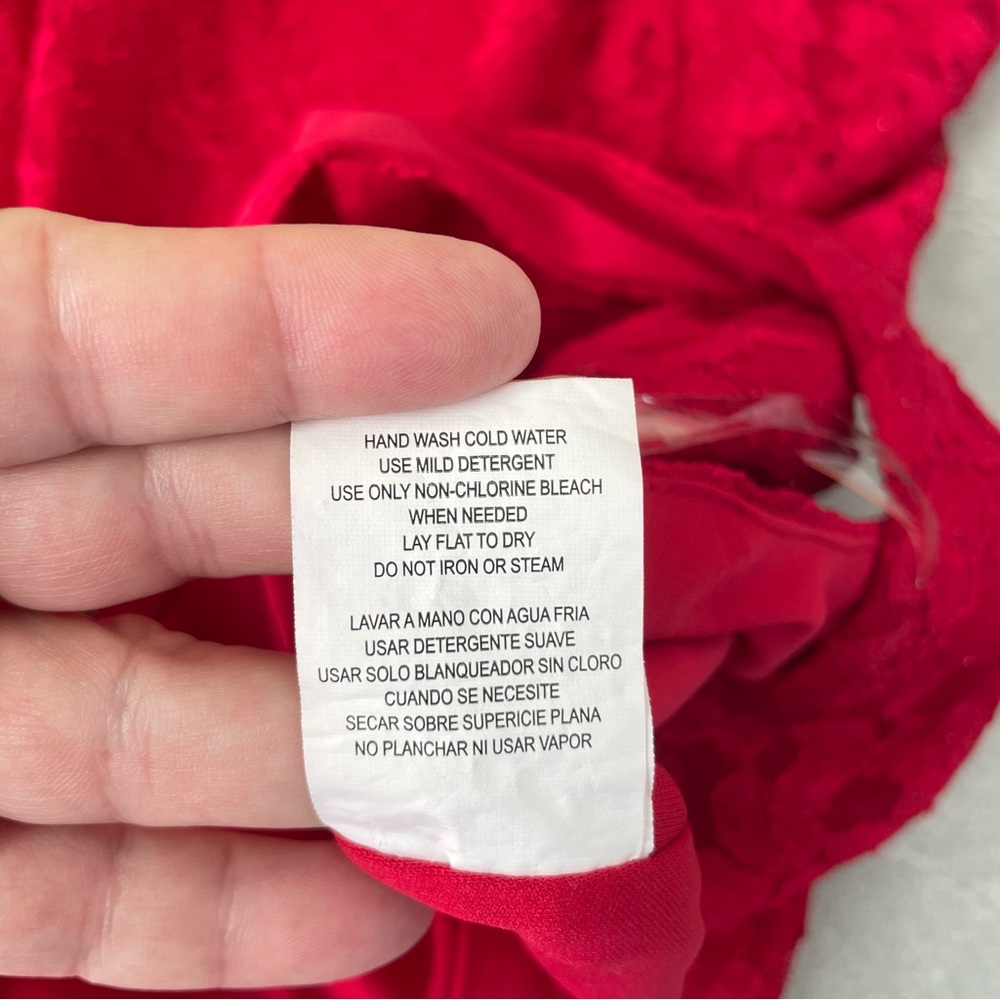 Speechless Red Lace Fit and Flare Sleeveless Mini Dress - Picture 5 of 7